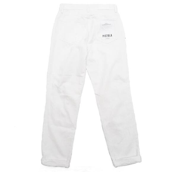 Pistola White Presley High Rise Relaxed Roller Distressed Jeans Size 26 - Picture 2 of 12